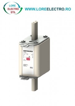 3NA7107 Siguranta fuzibila Siemens MPR 20A grupa NH1, tensiune 500V AC / 250V DC, curba Ardere gG, Cu indicator Siguranta Arsa,