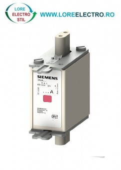 3NA7802 Siguranta fuzibila Siemens MPR 2A grupa NH000, tensiune 500V AC / 250V DC, curba Ardere gG, Cu indicator Siguranta Arsa,
