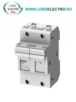 3NW7152, SOCLU PENTRU SIGURANTA FUZIBILA SIEMENS SENTRON, CU INDICATOR LED, DIMENSIUNE 14X51 MM, 1P+N, CURENT NOMINAL 50 A