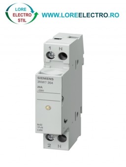 3NW7354, SOCLU PENTRU SIGURANTA FUZIBILA SIEMENS SENTRON, CU INDICATOR LED, DIMENSIUNE 8X32 MM, 1P+N, CURENT NOMINAL 20 A