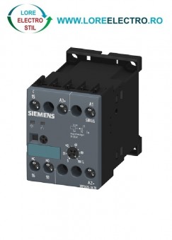 3RP2025-1AQ30, RELEU DE TIMP SIEMENS SIRIUS CU LED, TENSIUNE DE LUCRU AC 24-127V, DC 24V,POSIBILITATE DE SETARE 0.05-1 SEC, 1 CO