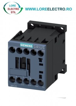 3RT2017-1JB41, Contactor SIEMENS 12A, SIRIUS, 5,5KW / 400 V, TENSIUNE BOBINA (0,7 .. 1,25) 24V DC control direct PLC, 2,8W, 1NO, cu varistor Cu Dioda Integrat