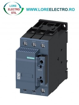 3RT2637-1AB03 CONTACTOR BATERIE CONDENSATORI 75KVAR SIEMENS, 3 POLI, PUTERE APARENTA 25 ... 75KVAR, TENSIUNE BOBINA 24V AC, AUX 1NO+1NC, S2