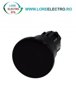 3SU1000-1BA10-0AA0, ACTUATOR BUTON TIP CIUPERCA SIEMENS SIRIUS, DIAMETRU DE 22 MM, NEGRU, INALT (40 MM), CU RETINERE