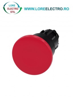  3SU1000-1BA20-0AA0, ACTUATOR BUTON TIP CIUPERCA SIEMENS SIRIUS, DIAMETRU DE 22 MM, ROSU, INALT (40 MM), CU RETINERE