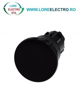 3SU1000-1BD10-0AA0, ACTUATOR BUTON TIP CIUPERCA SIEMENS SIRIUS, DIAMETRU DE 22 MM, NEGRU, INALT (40 MM), CU REVENIRE