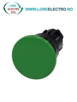 3SU1000-1BD40-0AA0, ACTUATOR BUTON TIP CIUPERCA SIEMENS SIRIUS, DIAMETRU DE 22 MM, VERDE, INALT (40 MM), CU REVENIRE