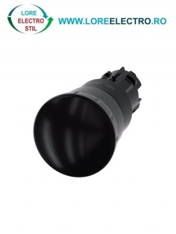 3SU1000-1HB10-0AA0, ACTUATOR BUTON TIP CIUPERCA SIEMENS SIRIUS, DIAMETRU DE 22 MM, NEGRU, 40 MM, CU RETINERE