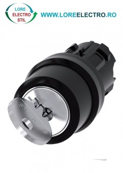 3SU1000-4BC01-0AA0 Cap cheie de comanda 2 pozitii cu revenire 0 - 1, plastic, cu Cheie RONIS SB30, Cu scoatere cheie pe pozitia 0, Siemens, Sirius Act, 22mm