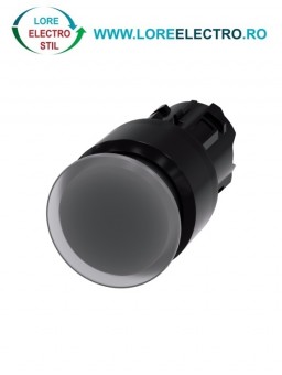 3SU1001-1AA70-0AA0, ACTUATOR BUTON TIP CIUPERCA ILUMINAT SIEMENS SIRIUS, DIAMETRU DE 22 MM, TRANSPARENT, PLAT (30 MM), CU RETINERE
