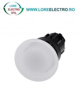 3SU1001-1BD60-0AA0, ACTUATOR BUTON TIP CIUPERCA ILUMINAT SIEMENS SIRIUS, DIAMETRU DE 22 MM, ALB, 40 MM, CU REVENIRE
