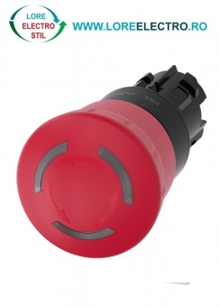  3SU1001-1HB20-0AA0 cap cheie comanda ciuperca iluminabil 40mm cu retinere revenire prin rasucire Siemens Sirius Act 22MM