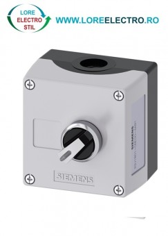 3SU1801-0BE00-4AB1 cutie Plastic Gri cu cheie Selectoare metalica 2 pozitii, cu retinere, 1NO, Siemens