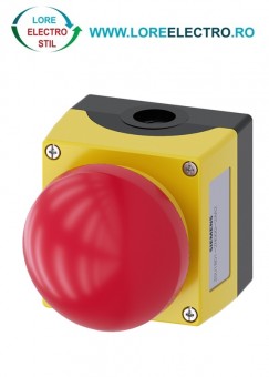 3SU1851-2NG00-2AA2 cutie metalica galbena oprire de urgenta Cu ciuperca Siemens, cu blocare prin apasare, deblocare prin tragere ac1NO + 1NC, Sirius Act