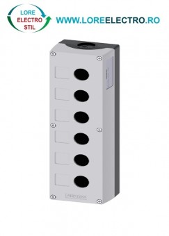 3SU1856-0AA00-0AB1 CUTIE GRI METALICA 6 POSTURI DE COMANDA SI LOC ETICHETA, PENTRU BUTOANE SIEMENS SIRIUS ACT