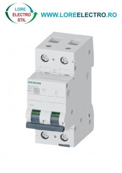 5SL6263-6 SIGURANTA AUTOMATA SIEMENS 63 A 2 POLI, 6KA, CURBA B, 400V AC,