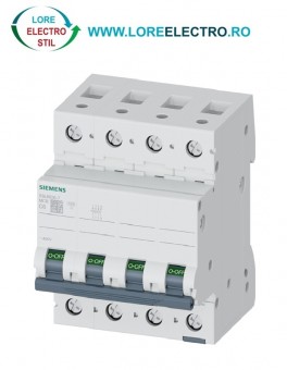 5SL6606-7 SIGURANTA AUTOMATA TRIPOLARA 6 A 3P + N, SIEMENS 6KA 400 V AC, CURBA C,