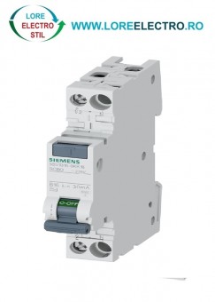 5SV1316-0KK16, Siguranta Diferentiala SIEMENS 16A 1P+N intr-un Modul 30mA, curba B, 6kA, tip AC,