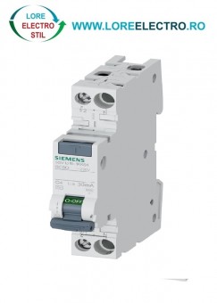 5SV1316-1KK04, Siguranta Diferentiala SIEMENS 4A, 1P+N intr-un Modul, 30mA, curba C, 6kA, tip AC,