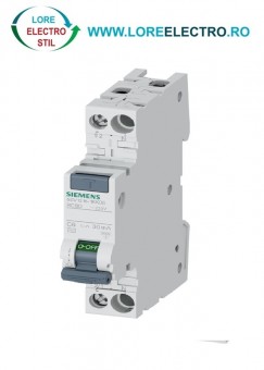 5SV1316-1KK06, Siguranta Diferentiala SIEMENS 6A, 1P+N intr-un Modul, 30mA, curba C, 6kA, tip AC,