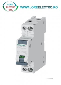 5SV1316-1KK10, Siguranta Diferentiala SIEMENS 10A, 1P+N intr-un Modul, 30mA, curba C, 6kA, tip AC,