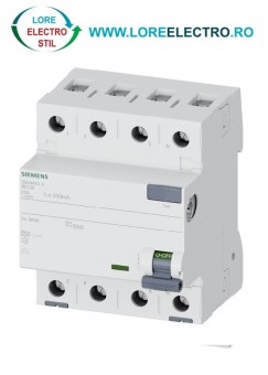 5SV4642-0 SIGURANTA AUTOMATA DIFERENTIALA 25A 3+N , TIP AC, In 25 A, 300 mA, 400 V ac, SIEMENS