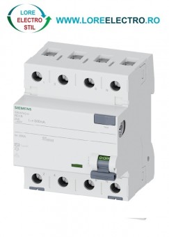  5SV4742-0 SIGURANTA AUTOMATA DIFERENTIALA 25A 3+N , TIP AC, In 25 A, 500 mA, 400 V ac, SIEMENS