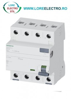 5SV4744-0 SIGURANTA AUTOMATA DIFERENTIALA 40A 3+N , TIP AC, In 40 A, 500 mA, 400 V ac, SIEMENS