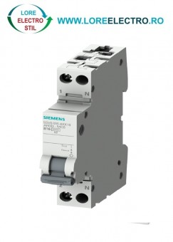 5SV6016-7KK10 Siguranta Automata combinata cu AFDD 10 A impotriva incendiilor, Siemens, 230 V, 1P+N, 1 modul, Curba C,