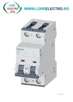  5SY4280-7, Siguranta automata 80A, 2 Poli, 10kA, curba C, Siemens, uz industrial,