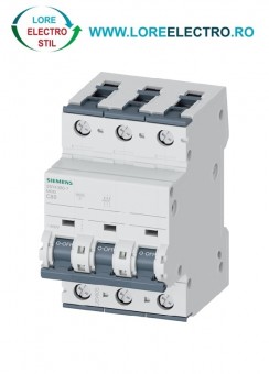 5SY4380-7 Siguranta automata tripolara 80A, 3 Pol, 10kA, curba C, Siemens, uz industrial,