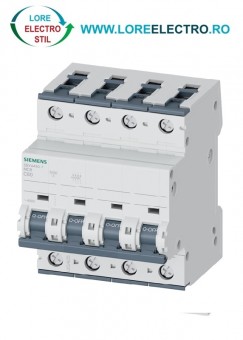 5SY4480-7, Siguranta automata tetrapolara 80A, 4 Poli, 10kA, curba C, Siemens, uz industrial