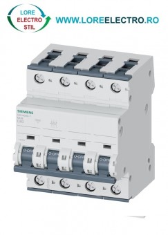 5SY4680-7, Siguranta automata tripolara 80A, 3 Poli + NUL, 10kA, curba C, Siemens, uz industrial,