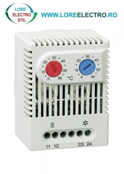 8MR2170-1E TERMOSTAT DUBLU PENTRU VENTILATIE SI INCALZIRE TABLOU 230V AC, 1NO+1NC, 0... 60 GRADE C, SIEMENS