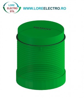 8WD4400-1AC element VERDE pentru coloana semnalizare cu Soclu BA15d, iluminat continuu, tensiune alimentare 24v .. 230v , diametru 70mm, Siemens,