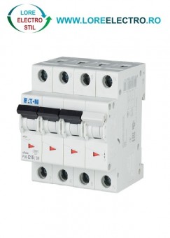 PL6-C16/3N, Siguranta automata trifazata tripolara 3P+N 16A, EATON curba c 6kA