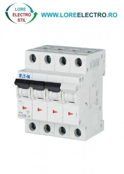 PL6-C20/3N, Siguranta automata trifazata tripolara 3P+N 20A, EATON curba c 6kA