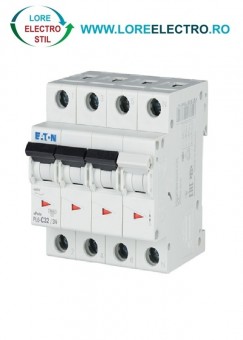 PL6-C32/3N, Siguranta automata trifazata tripolara 3P+N 32A, EATON curba c 6kA
