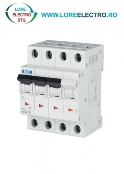 PL6-C4/3N, Siguranta automata trifazata tripolara 3P+N 4A, EATON curba c 6kA