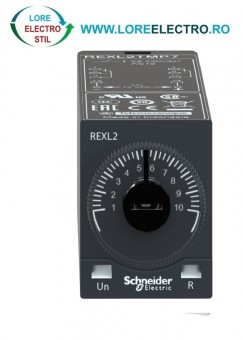 REXL2TMBD, releu de timp in miniatura de tip on-delay Schneider, 24 V DC, 2 C/O, 5A AC