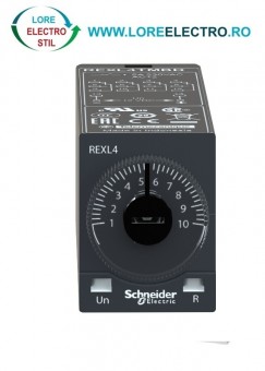 REXL4TMP7, releu de timp in miniatura de tip on-delay Schneider, 230 V AC (50/60Hz), 4 C/O, 5A