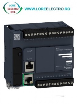 TM221CE24T AUTOMAT PROGRAMABIL MODICON M221 CU 24 LOGIC I/O, iesire 10 SOURSE Tranzistor, Cu Ethernet, TENSIUNE ALIMENTARE 24V DC, SCHNEIDER ELECTRIC