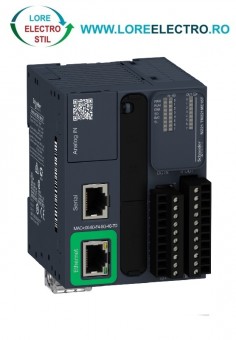 TM221ME16T AUTOMAT PROGRAMABIL MODICON M221 CU 16 LOGIC I/O, IESIRI SOURSE TRANZISTOR, TENSIUNE ALIMENTARE 24V DC, SCHNEIDER ELECTRIC, TERMINAL BLOCK SCREW