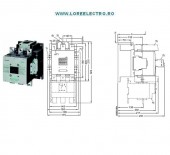 3RT1066-6AB36 contactor 300A , Siemens Sirius putere 160 kW 400V, tensiune bobina 24 V ac/dc, conexiune bare, S14, 2NO+2NC 