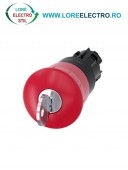 3SU1000-1HG20-0AA0, ACTUATOR BUTON OPRIRE DE URGENTA TIP CIUPERCA CU INCUIETOARE RONIS SIEMENS SIRIUS, DIAMETRU DE 22 MM, ROSU, 40 MM, CU RETINERE