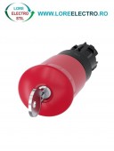 3SU1000-1HN20-0AA0, ACTUATOR BUTON OPRIRE DE URGENTA TIP CIUPERCA CU INCUIETOARE TIP B SIEMENS SIRIUS, DIAMETRU DE 22 MM, ROSU, 40 MM, CU RETINERE