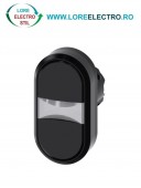 3SU1000-3AB11-0AA0, ACTUATOR BUTON DUBLU SIEMENS SIRIUS, DIAMETRU DE 22 MM, NEGRU/NEGRU, PLAT, CU REVENIRE