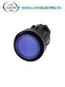 3SU1001-0AA50-0AA0, ACTUATOR BUTON ILUMINAT SIEMENS SIRIUS, DIAMETRU DE 22 MM, ALBASTRU, PLAT, CU RETINERE