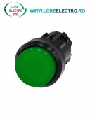3SU1001-0BB40-0AA0, ACTUATOR BUTON ILUMINAT SIEMENS SIRIUS, DIAMETRU DE 22 MM, VERDE, INALT, CU REVENIRE