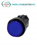 3SU1001-0BB50-0AA0, ACTUATOR BUTON ILUMINAT SIEMENS SIRIUS, DIAMETRU DE 22 MM, ALBASTRU, INALT, CU REVENIRE